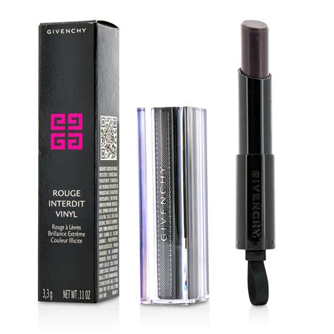 batom givenchy rouge interdit vinyl noir révélateur|Givenchy interdit black magic lipstick.